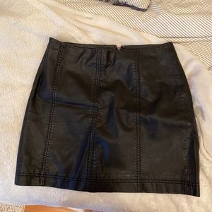 free people faux leather skirt